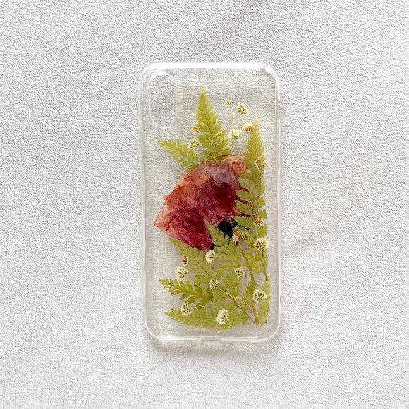 Real Pressed Flower iPhone X/XS Phone Case - Picture 1 of 2
